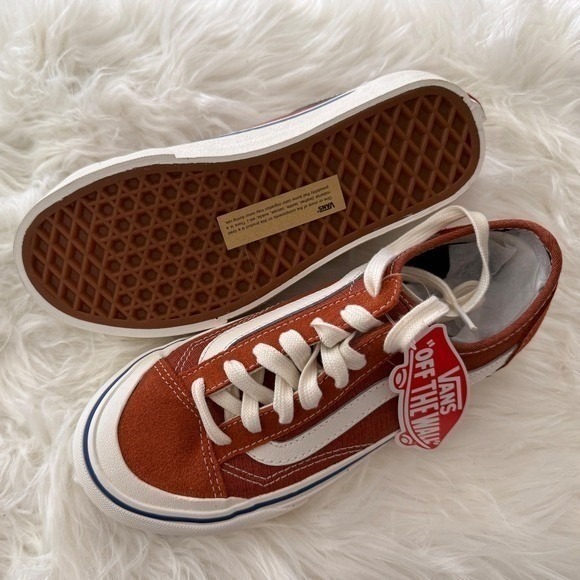Vans Style 36 Decon Saltwash Sneakers Women's Size 5.5 Rust Orange Shoes NEW - Picture 4 of 7